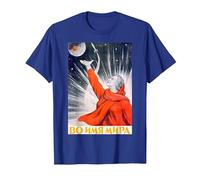 Poster della Propaganda dello Spazio sovietico URSS Rocket Astronauta Maglietta, Uomo, Blu Reale, 3XL