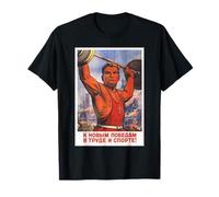 Poster della propaganda dello sport dell'Unione Sovietica URSS Maglietta