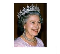 Poster della Regina Elisabetta II, Acquerello, Arte Moderna da Parete, Dipinto su Tela e Stampe della Regina Elisabetta II, Decorazione da Parete per la casa, 40x60 cm, Senza Cornice
