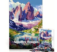 Poster della Riserva Naturale delle Aiguilles Rouges,Francia Puzzle da 1000 pezzi per adolescenti,stimolante per il pensiero creativo e la consapevolezza,ideale per evadere dalla realtà Incastro unico