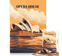 Poster della Sydney Opera House per adulti, puzzle da 1000 pezzi, gioco di logica pura, momento di pace, taglio netto, regalo sentito 50x75cm