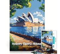 Poster della Sydney Opera House, puzzle da 1000 pezzi per adulti, gioco di logica e intrattenimento, pezzo artistico di alta qualità 38x26cm