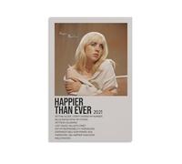 Poster dell'album "Happier Than Ever By Bil-lie", poster minimalista per stanza, decorazione artistica da parete per camera da letto, 30 x 45 cm