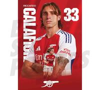 Poster dell'Arsenal FC Calafiori 24/25, senza cornice, formato A2