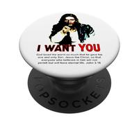 Poster dell'esercito di Gesù I Want You Uncle Sam PopSockets PopGrip Adesivo