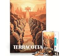 Poster dell'esercito di terracotta, puzzle per adolescenti da 1000 pezzi, attività per migliorare la memoria, modello da assemblare a casa, regalo perfetto 38x26cm