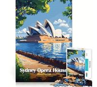 Poster dell'Opera House di Sydney, puzzle da 1000 pezzi per adolescenti, gioco intelligente per il relax mentale, assemblaggio di modelli, lista dei desideri di Babbo Natale 50x75cm