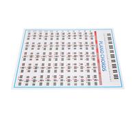Poster di Accordi per Pianoforte per Principianti Completi per Strumenti a 88 Tasti con Schede e Notazioni Chiare - Carta Artistica Resistente per le Aule di Scuola e Musica