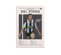 Poster di Alessandro Del Piero, poster sportivo, poster di giocatore di calcio, poster artistico di Del Piero Juventus (1) poster su tela da parete decorazione artistica da parete dipinti per