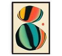 Poster di arte circolare astratta fantasy minimalista,stampa su tela geometrica creativa astratta colorata,decorazione per la camera da letto della casa e del dormitorio 40x50cm Senza Cornice
