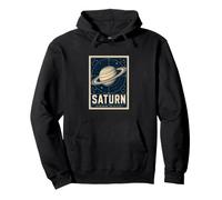 Poster di Astronomia Spaziale con Pianeta ad Anello di Saturno Felpa con Cappuccio
