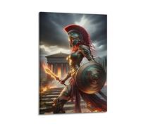 Poster di Atena nella mitologia greca antica, poster decorativo su tela, poster decorativo da parete e stampa artistica moderna per camera da letto, poster decorativo per camera da letto (50 x 75 cm)