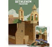 Poster di Betlemme, Palestina - Puzzle da 1000 pezzi per adolescenti - Allenamento mentale - Divertimento facile - Taglio laser - Regalo delizioso (38x52cm)