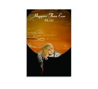 Poster di Billie con cantante musicale Eilish, poster vintage per stanza, decorazione artistica da parete per camera da letto, 30 x 45 cm
