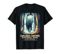 Poster di Carlsbad Caverns National Park Underground Wonder Bat Maglietta