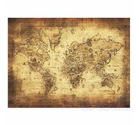 poster di carta in stile vintage retrò con mappe del vecchio mondo, regali educativi per bambini 71 x 51 cm
