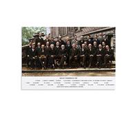 Poster di celebrità su tela con conferenze di Solvay e scienziati fisici, decorazione da parete per soggiorno, camera da letto, 20 x 30 cm
