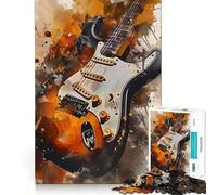 Poster di chitarra single coil, puzzle difficile per adulti, 1000 pezzi, giocattolo intelligente, divertimento casual, taglio preciso, regalo artistico 38x52cm