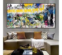 Poster di citazione motivazionale colorata astratta Grande strada Graffiti Art Canvas Painting Wall Art Picture per la decorazione della camera da letto 80x115cm Innerframe