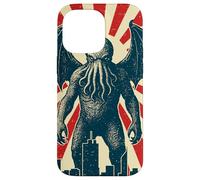 Poster di Cthulhu Tokyo, stile vintage eldritch cosmico horror Custodia per iPhone 14 Pro Max