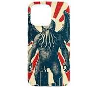 Poster di Cthulhu Tokyo, stile vintage eldritch cosmico horror Custodia per iPhone 15 Pro Max