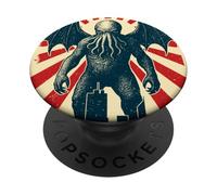 Poster di Cthulhu Tokyo, stile vintage eldritch cosmico horror PopSockets PopGrip Adesivo