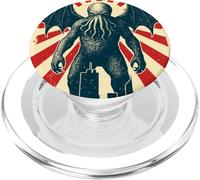 Poster di Cthulhu Tokyo, stile vintage eldritch cosmico horror PopSockets PopGrip per MagSafe