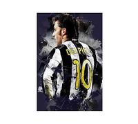 Poster di Del Piero, stampa artistica su tela con motivo calcistico, decorazione per camera da letto, ufficio, dormitorio, camera da letto, regalo, senza cornice, 30 x 45 cm