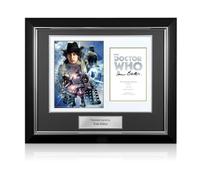 Poster di Doctor Who autografato da Tom Baker. Cornice deluxe