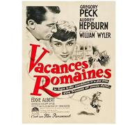 Poster Di Film Classici Retrò Di Vacanze Romane Dipinto Su Tela Quadro Da Parete Decorazione Per La Casa 50 * 70 Senza Cornice