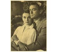 Poster Di Film Classici Retrò Di Vacanze Romane Dipinto Su Tela Quadro Da Parete Decorazione Per La Casa 50 * 70 Senza Cornice