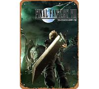 Poster di Final Fantasy VII, decorazione vintage in metallo, 30,5 x 20,3 cm