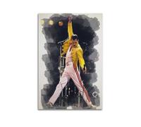 Poster di Freddie Mercury, cantante della Rock Band Queen, poster decorativo da parete su tela, poster decorativo moderno per camera da letto, 30 x 45 cm