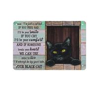 Poster di gatto So di essere solo un gatto, ma se ti senti triste sarò il tuo sorriso Retro Targa in metallo Poster in metallo Targa vintage Targa per caffè Bar Home Decor per esterni Cucina Pittura i