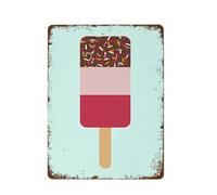 Poster di gelato, decorazione artistica per la casa, parete, cortile, bar, taverna, ufficio, segnaletica in metallo goffrato, segnale di avvertimento, novità, fattoria, magazzino, fienile, targa in m