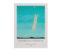 Poster di Georgia O'Keeffe "Ladder to The Moon", stampa artistica da parete, stampe di Georgia O'Keeffe, dipinti moderni su tela, decorazioni per la casa e l'ufficio, 40x60 cm, senza cornice.