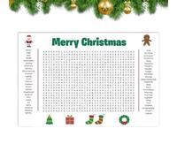 Poster di gioco di parole natalizie | Attività familiare interattiva per feste di 91 x 61 cm - Poster gigante di puzzle di parole miste di Natale - per casa scuola appartamento hotel sala da pranzo