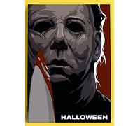Poster di Halloween Michael Myers Horror Artwork Classic Retro Film Poster Stampa Wall Art Home Decor Targa in latta Vintage Salotto Bar Garage Club Decorazione da parete Targa in metallo 30 x 20 cm