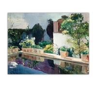 Poster di Joaquin Sorolla《Giardini Reali di Siviglia》Arte Della Parete Vintage Joaquin Sorolla Stampe Pittura Su Tela Moderna Per Decorazioni Per La Casa Immagine 40x55cm Senza Cornice