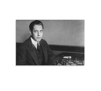 Poster di José Raúl Capablanca Maestro di scacchi, stampa artistica da parete su tela, poster artistico per stanza, 50 x 75 cm