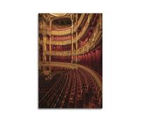 Poster di luoghi panoramici e siti storici nella sala dello spettacolo del Teatro dell'Opera di Parigi, Francia Poster pittura decorativa su tela poster da parete e arte stampa moderna camera da letto