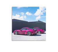 Poster di lusso 992 & 964 911 Carrera Sports Cars rosa, pittura decorativa su tela, arte moderna, 40 x 40 cm
