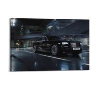 Poster di lusso con auto sportiva, fantasma notte piovosa, metropoli, decorazione artistica su tela, decorazione per camera da letto per la famiglia, 50 x 75 cm