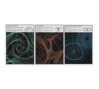 Poster Di Matematica Sulla Teoria Del Caos, Attrattore Di Lorenz E Attrattore Strano, Poster Ispirato Alla Teoria Del Caos Per La Decorazione Del Laboratorio Scientifico 30X40Cmx3Pcs Senza Telaio