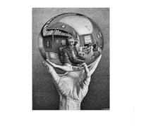 Poster di MC Escher "Tre mondi" di MC Escher, dipinto su tela, arte moderna da parete e stampe per la decorazione della casa, soggiorno, immagine 40x60 cm, senza cornice.