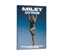 Poster di Miley Cyrus su tela, decorazione artistica da parete in stile vintage, per soggiorno e camera da letto, 30 x 45 cm, con cornice