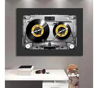Poster di musica DJ con cassetta colorata e creativa, stampe su tela, quadri da parete per soggiorno, arredamento per la casa (30x50 cm/senza cornice)