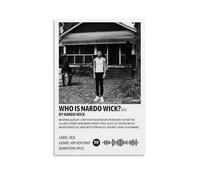 Poster di Nardo Wick, con scritta "Who Is Nardo", per camera da letto, decorazione artistica da parete su tela, decorazione artistica da parete per soggiorno e camera da letto, senza cornice, stile 60