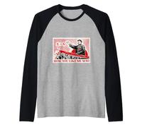 Poster di Propaganda Comunista Cinese di MAO Zedong Maglia con Maniche Raglan