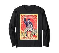 Poster di Propaganda Comunista Cinese di Wassup Bitches MAO Zedong Maglia a Manica
